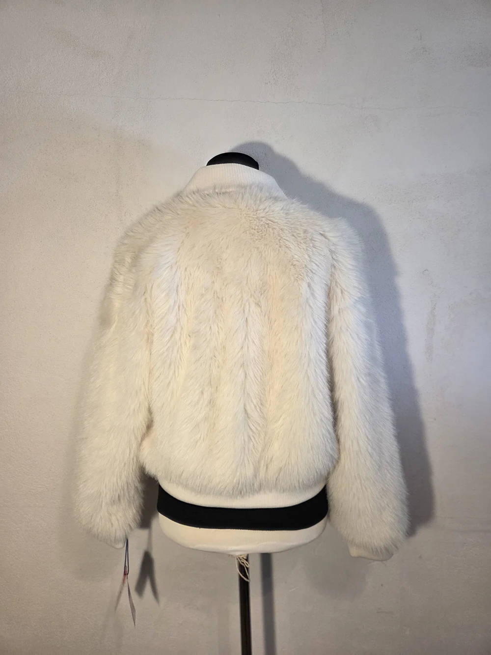 Limited Too Girls White Faux Fur Zip Up Jacket Coat Girl's size L Women's size S